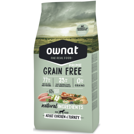 OWNAT GRAIN FREE PRIME ADULT CHICKEN&TURKEY